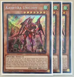 Yugioh x3 Kashtira Unicorn RA05- EN025 Secret Rare 1st Edition - Image 1
