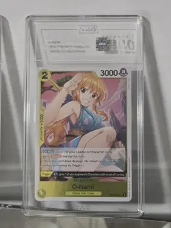 One Piece OP06 O-Nami OP06-101 Alt Art & Base Pristine TAG 10 - Image 3