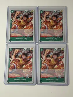 Monkey.D.Luffy P-135 Promo OP16 Pre-Release 4 Foil Card Play Set Lot One Piece - Image 1
