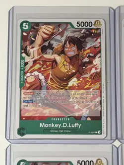 Monkey.D.Luffy P-135 Promo OP16 Pre-Release 4 Foil Card Play Set Lot One Piece - Image 2
