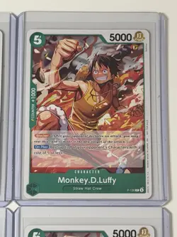 Monkey.D.Luffy P-135 Promo OP16 Pre-Release 4 Foil Card Play Set Lot One Piece - Image 3