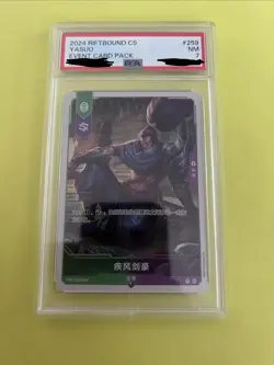 Riftbound Yasuo Summer Promo PSA NM 7 Event Card League Of Legends - Image 1
