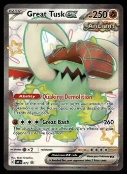Pokemon Cards Great Tusk ex 072 Scarlet & Violet Promo Holo Promo NM - Image 1