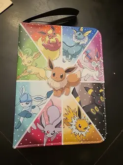 Eevee Evolutions Pokemon Binder For Card Collecting 4 Card Sleeves Per Page - Image 1
