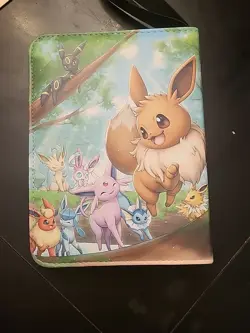 Eevee Evolutions Pokemon Binder For Card Collecting 4 Card Sleeves Per Page - Image 3