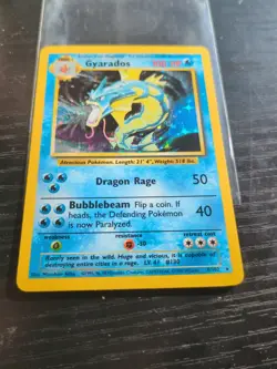 Vintage Pokemon Gyrados Holo Rare TCG Card 6/102 Base Set LP - Image 1
