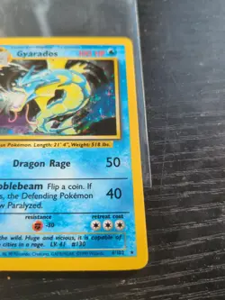 Vintage Pokemon Gyrados Holo Rare TCG Card 6/102 Base Set LP - Image 3