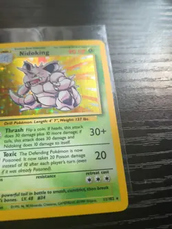 Vintage Pokemon Card - Nidoking Base Set Unlimited 11/102 1999 Holo Rare #1 - Image 3