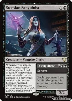 MTG Stensian Sanguinist 29 Commander: Secrets of Strixhaven NM Magic - Image 1