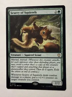 Scurry of Squirrels 0033 Non Foil Rare Bloomburrow Commander MTG NM - Image 1