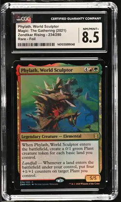 PHYLATH, WORLD SCULPTOR Zendikar Rising Foil Rare CGC 8.5 MTG EDH [Nostalgium] - Image 1