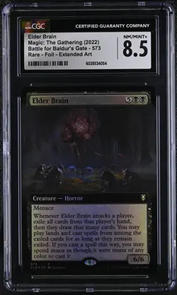 ELDER BRAIN Commander Legends Baldur's Gate Extended Art Foil CGC 8.5 MTG - Image 1