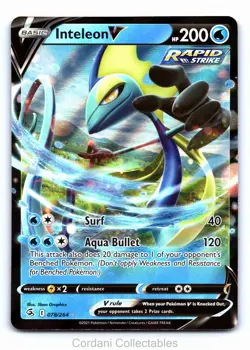 Inteleon V 078/264 - Fusion Strike - Pokemon Card - Near Mint - Image 1