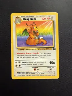 Pokemon TCG Dragonite Fossil 19/62 Holo Rare Unlimited English - Image 1