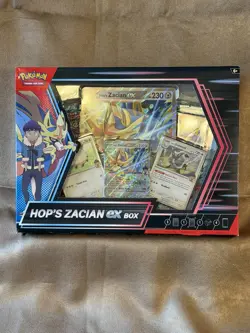 *New/Sealed Pokemon TCG Hop’s Zacian ex Box - 4 Boosters - 3 Foils - 1 Oversized - Image 1