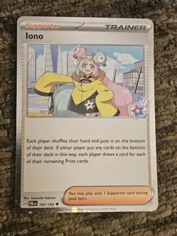 Iono 185/193 Stamped Cosmos Holo Tournament Collection Pokemon Trainer NM - Image 1