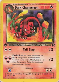 Dark Charmeleon - 32/82 1st Edition Uncommon 2000 Team Rocket Pokemon DMG - Image 1