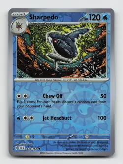 Sharpedo 043/162 Uncommon TEF Temporal Forces Pokemon Reverse Holo NM/M - Image 1
