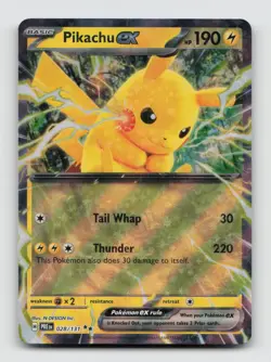 Pikachu ex 028/131 Double Rare PRE Prismatic Evolutions Pokemon Holo NM/M - Image 1
