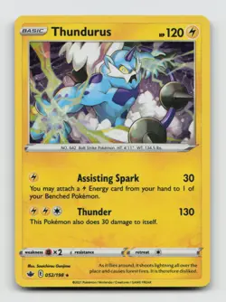 Thundurus 052/198 Rare CRE Chilling Reign Holo Pokemon Holo NM/M - Image 1