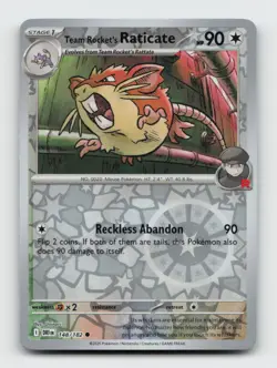 Team Rocket's Raticate 148/182 DRI Destined Rivals Pokemon Reverse Holo NM/M - Image 1