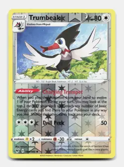 Trumbeak 144/185 Uncommon VIV Vivid Voltage Pokemon Reverse Holo NM/M - Image 1