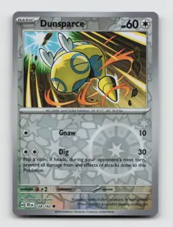Dunsparce 128/162 Common TEF Temporal Forces Pokemon Reverse Holo NM/M - Image 1