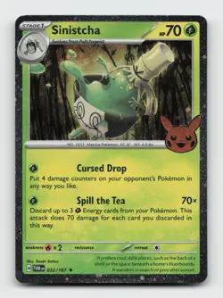 Sinistcha (Cosmos Holo) 022/167 Trick or Trade BOOster 2024 Pokemon Holo NM/M - Image 1