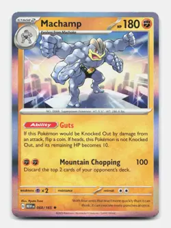 Machamp 068/165 Rare MEW 151 Pokemon Holo NM/M - Image 1