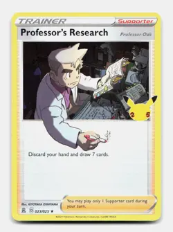Professor's Research (Professor Oak) 023/025 CEL Celebrations Holo Pokemon NM/M - Image 1