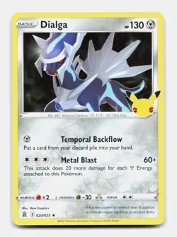 Dialga 020/025 Rare CEL Celebrations Pokemon Holo NM/M - Image 1