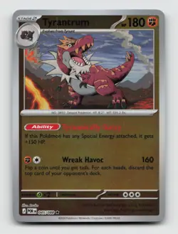 Tyrantrum 045/088 Rare ME03 Perfect Order Holo Pokemon Reverse Holo NM/M - Image 1