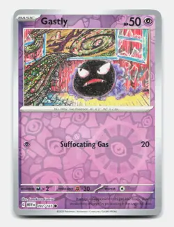 Gastly 092/165 Common MEW 151 Pokemon Reverse Holo NM/M - Image 1