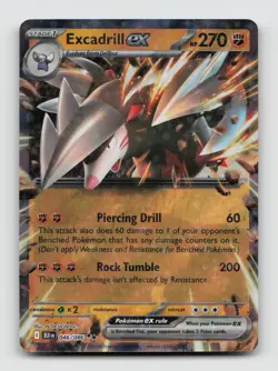 Excadrill ex 046/086 Double Rare BLK Black Bolt Holo Pokemon Holo NM/M - Image 1