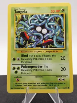 Tangela 66/102 Common Base Set Unlimited Pokemon Lightly Played - Image 1