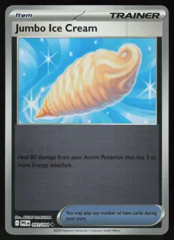Jumbo Ice Cream 091/094 Uncommon Phantasmal Flames Pokemon Reverse Holo NM - Image 1