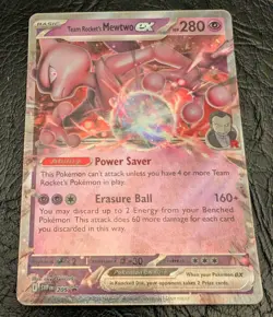 Team Rocket's Mewtwo ex 205 Sv: Scarlet & Violet Promo Cards Holo - Image 1