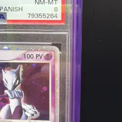2004 POKEMON SPANISH EX RUBY & SAPPHIRE #101 MEWTWO EX-HOLO PSA 8 Low Pop 36 - Image 3