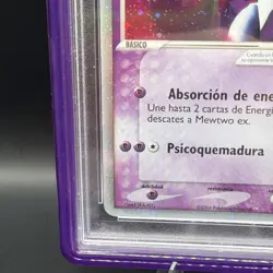 2004 POKEMON SPANISH EX RUBY & SAPPHIRE #101 MEWTWO EX-HOLO PSA 8 Low Pop 36 - Image 5