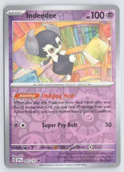 Indeedee 093/191 Uncommon Surging Sparks Pokemon Reverse Holo Near Mint - Image 1