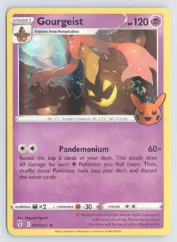 Gourgeist 077/203 Pokemon Trick or Trade BOOster Holo Promo Near Mint - Image 1