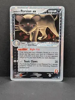 Rocket's Persian ex 116/115 Unseen Forces Holo Rare Pokemon TCG Nintendo LP+ - Image 1
