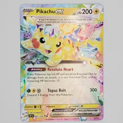 Pikachu ex - 057/191 Double Rare Holo SV08: Surging Sparks NM Pokemon TCG - Image 1