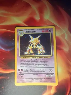 Pokemon Alakazam Holo 1/102 Base Set Vintage WOTC Rare Holo - Image 1