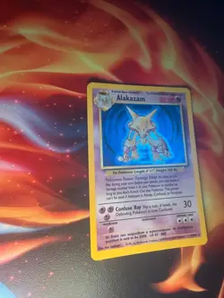 Pokemon Alakazam Holo 1/102 Base Set Vintage WOTC Rare Holo - Image 2