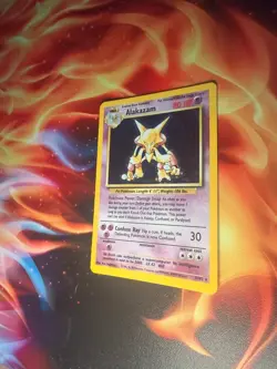 Pokemon Alakazam Holo 1/102 Base Set Vintage WOTC Rare Holo - Image 3