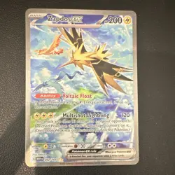 Pokemon Zapdos ex 202/165 151 Ultra Rare Full Art Holo English 2023 200HP - Image 1