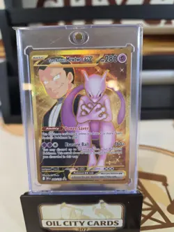 Team rockets mewtwo ex 240/182 Destined Rivals Hyper Rare Pokemon Tcg - Image 1