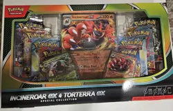 LOF OF 4 Pokemon Incineroar Ex & Torterra Ex Special Collection Box Sealed - Image 1
