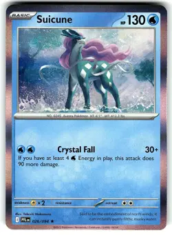 Pokemon Suicune 026/094 Phantasmal Flames Rare Holo NM - Image 1